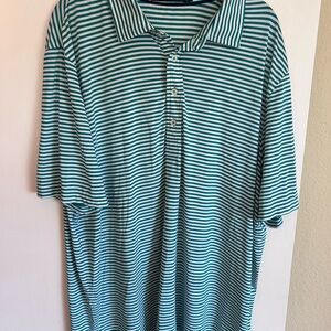 Ralph Lauren RLX Men's Golf Polo Shirt - Green Stripes